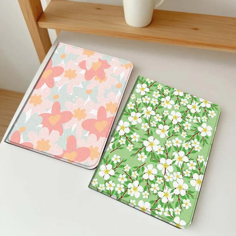 

Cartoon Floral Pattern Design Tablet Case For Apple iPad Air Pro mini 1 2 3 4 5 6 7 8 9 11 M2 M3 M5 M4 5th 6th 7th 10th