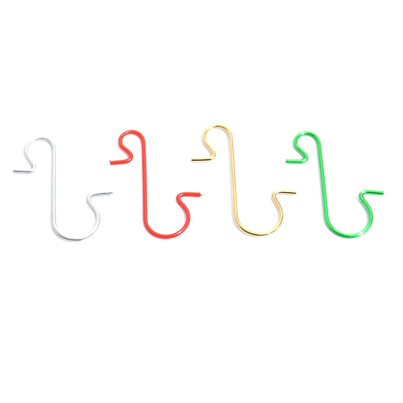 50pcs Christmas Ornament S-Shaped Hooks Holders Christmas Tree Ball Pendant hanging Decoration for home Navidad New Year