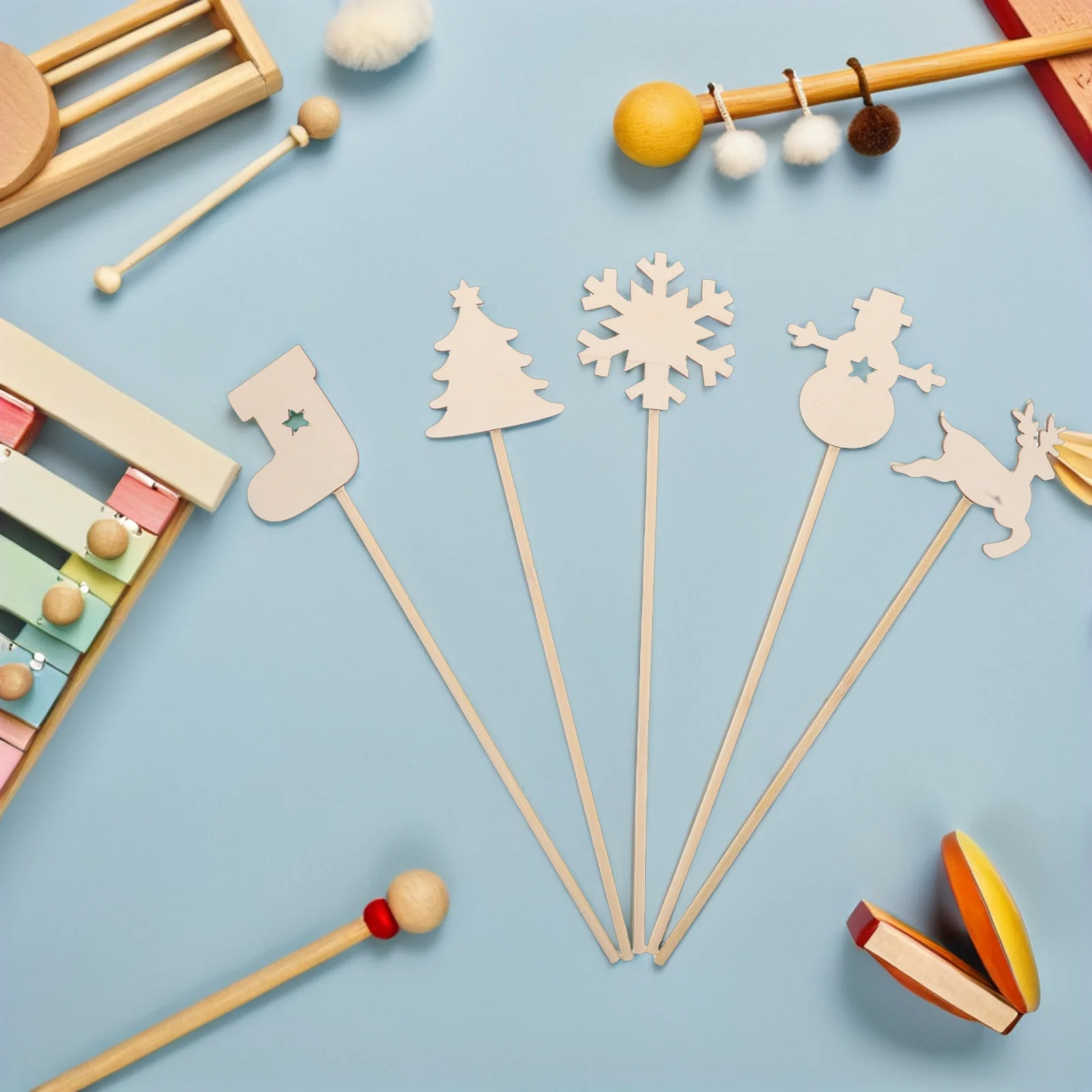 

20Pcs Unfinished Wooden Fairy Wand Sticks DIY Crafts for Princess Painting Holiday Party Wands for Festival Angel Wand