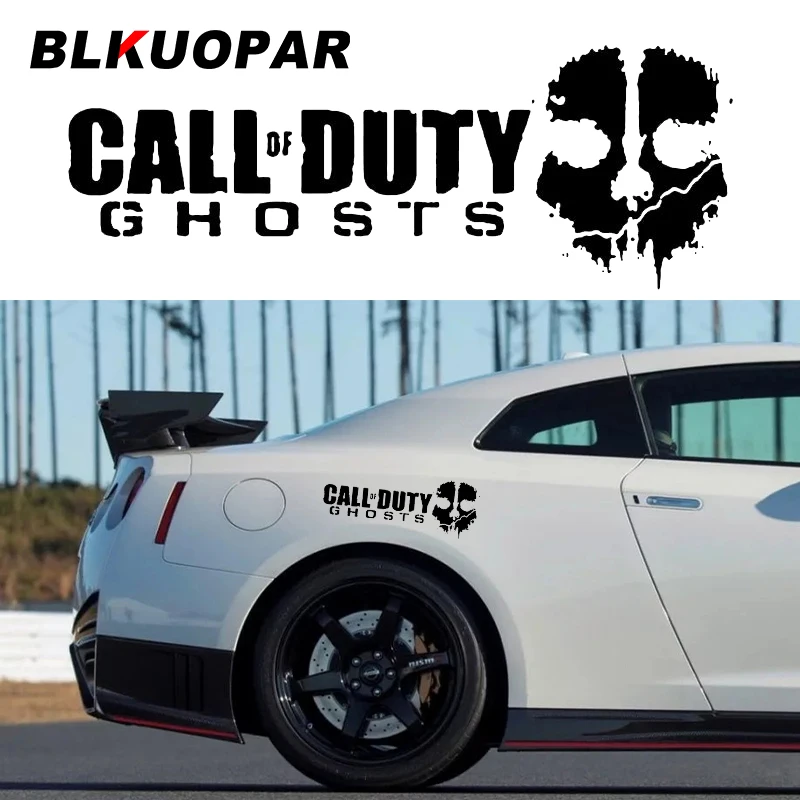 BLKUOPAR Call of Duty 10 Ghosts FPS Game Logo Hot Fashion Video Game Car Stickers Skull Graphics Decal Windows Trunk Car Goods