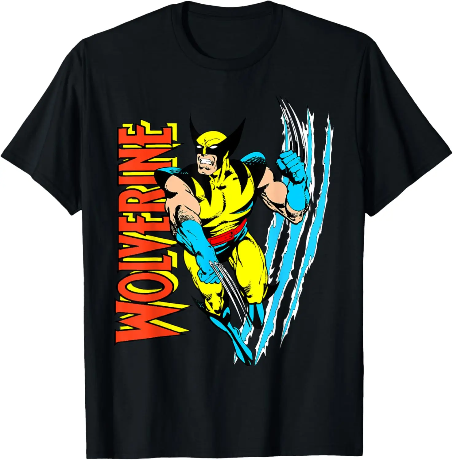 

MINISO X Marvel X-Men Wolverine Vintage Claw Slice Graphic T-Shirt T-Shirt
