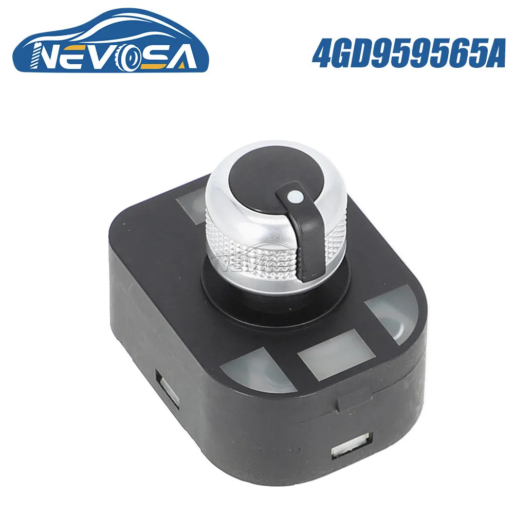 

NEVOSA 4GD959565A For Audi A6 A7 R8 RS6 RS7 A8 New Driver Mirror Knob Switch Rearview Adjustment Button 8K0959565A Car Accessory