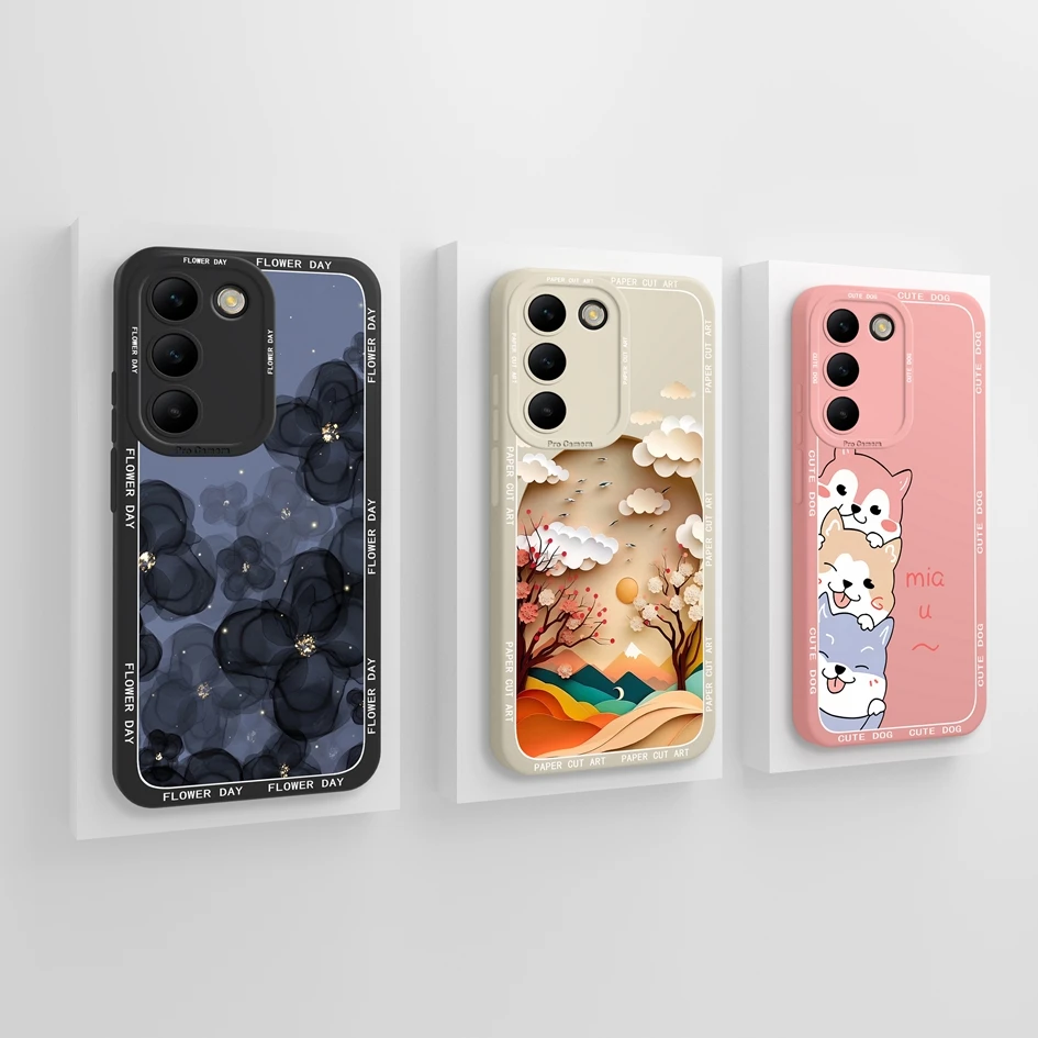 For Vivo V30 Lite V30SE Back Cover Soft Popular High Mountain Pattern Ultrathin Silicone Protection New Case For Vivo V30E Funda
