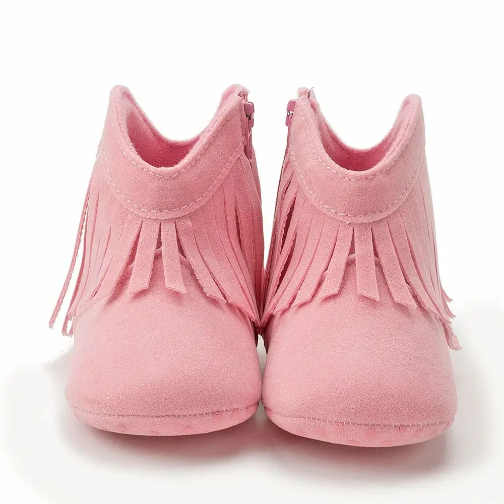 Baby Booties Vintage Tassel Anti-slip Sole Winter Warm Baby Boys Girls Fashion Shoes Snow Booties First Walkers Infant Shoes