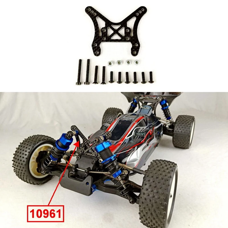 Upgrade Parts 10961 Carbon Front Shock Tower Fit For 1/10 Scale VRX Racing 4WD RC Car Accessories