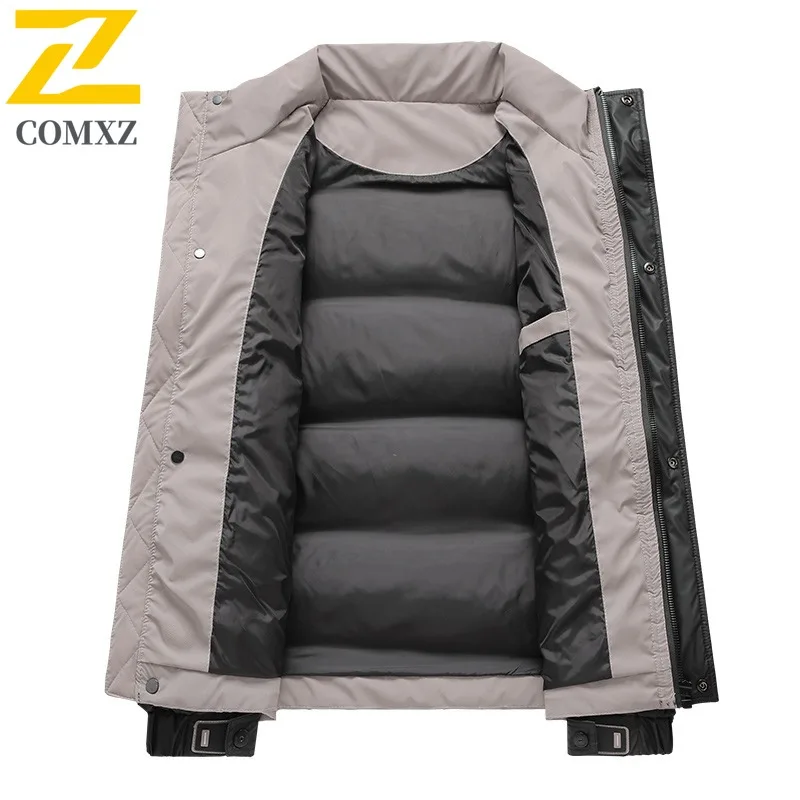 COMXZ Bread Jacket Handsome Loose Warm Korean Fashion Travel Padding Coat Streetwear Windproof Cozy Down Jacket Men's Clothing