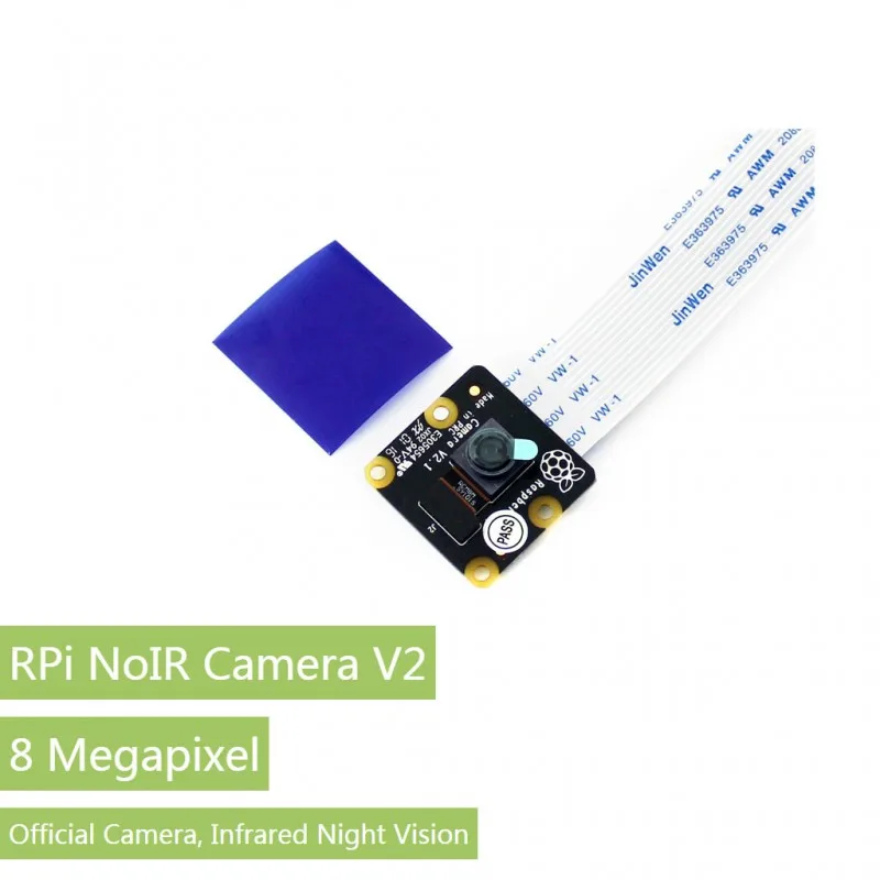 

RPi NoIR Camera V2, Official Raspberry Pi Infrared Camera Module V2, Supports Night Vision