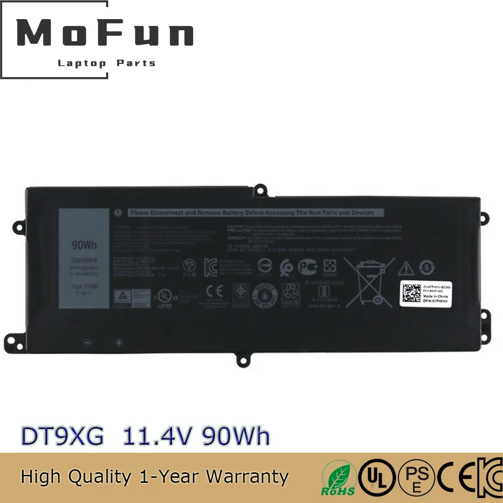 

Оригинальный аккумулятор DT9XG для серии Dell Alienware Area-51m ALWA51M-D1968B ALWA51M-D1766B