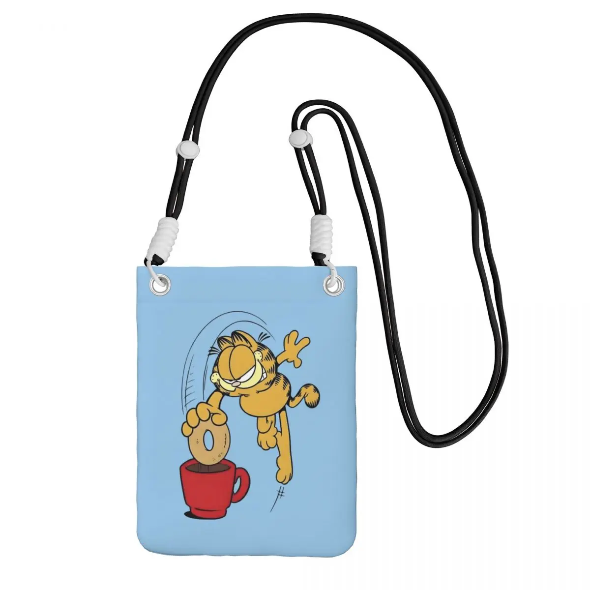 

Custom G-Garfielded Smart Phone Wallet With Strap Funny Cat Crossbody Bag Women Men Running Mobile Phone Bag
