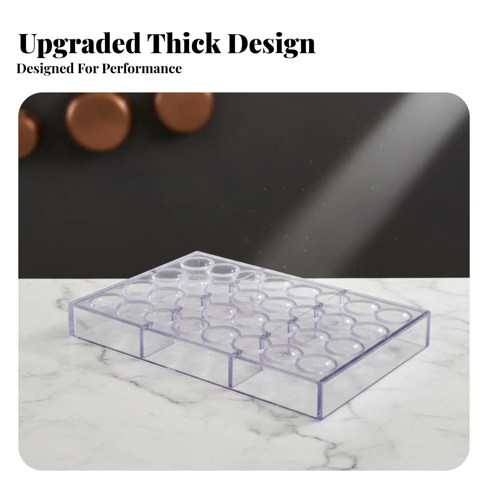 Starry Semi-Circular Chocolate Mold, PC Material, Thickened, Non-Stick