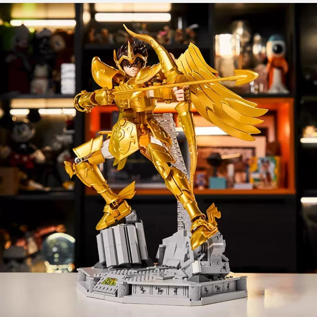 Classic Japan Anime Action Figures Building Block Assemble Model Bricks Toy Sagittarius Gold Saint Seiyas Collection For Gift