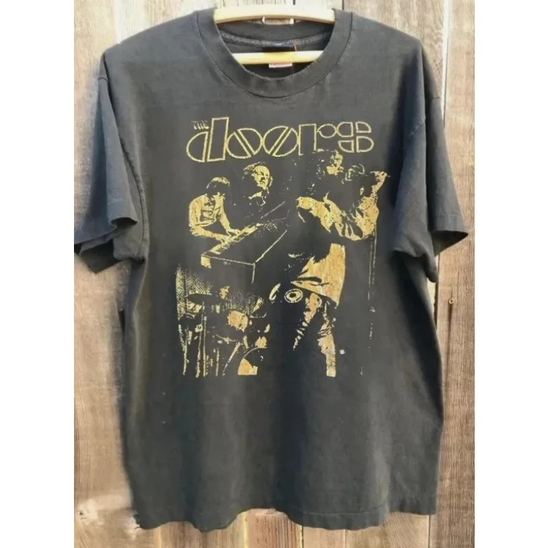 Retro The Doors Band Herren-T-Shirt, Sommer, neues, lässiges Unisex-T-Shirt