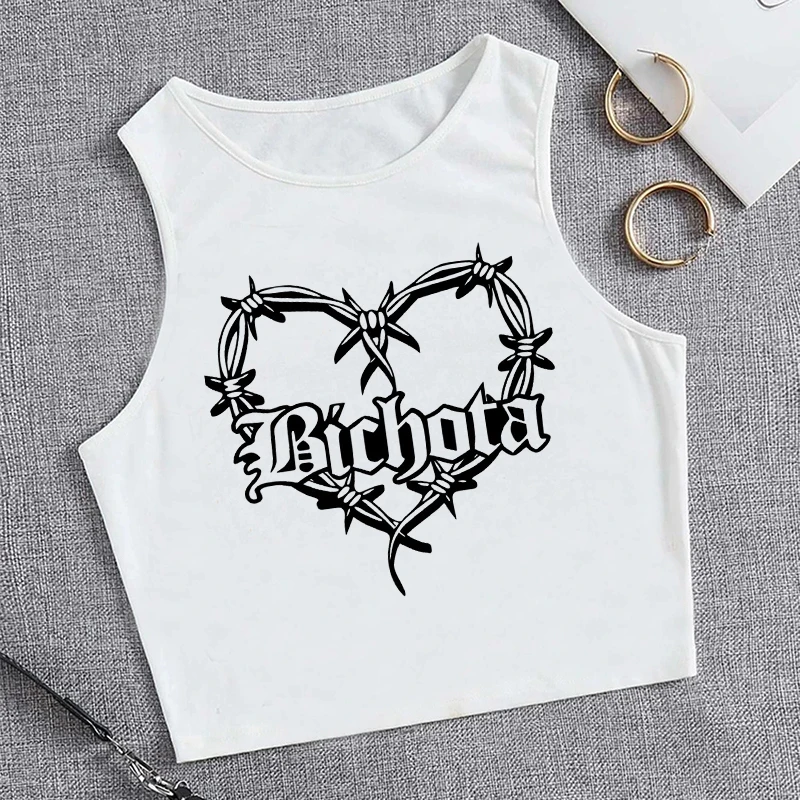 Streetwear T-shirt Vest Tank Top Crop Top Manana Sera Bonito Bichota Karol G T Shirt Women Tshirt Trendy Clothing Tee Cropped