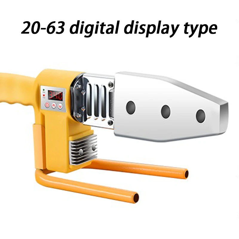 

20-63 Type Plastic Welders Kit 1000W PB/PP/PE/PPR Water Pipe Hot Melt Machine Fusion Splicer Pipe Welding Heating Melting Tools
