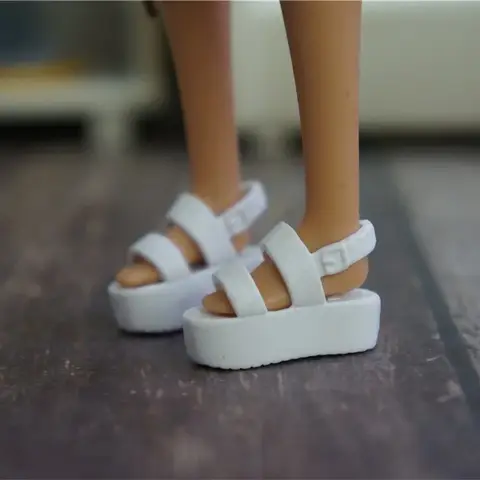 1 Pair For 30 Cm Doll Shoes BJD 1/6 Dolls Accessories Black Shoes For Doll House Dress Up Mini Drink Cup