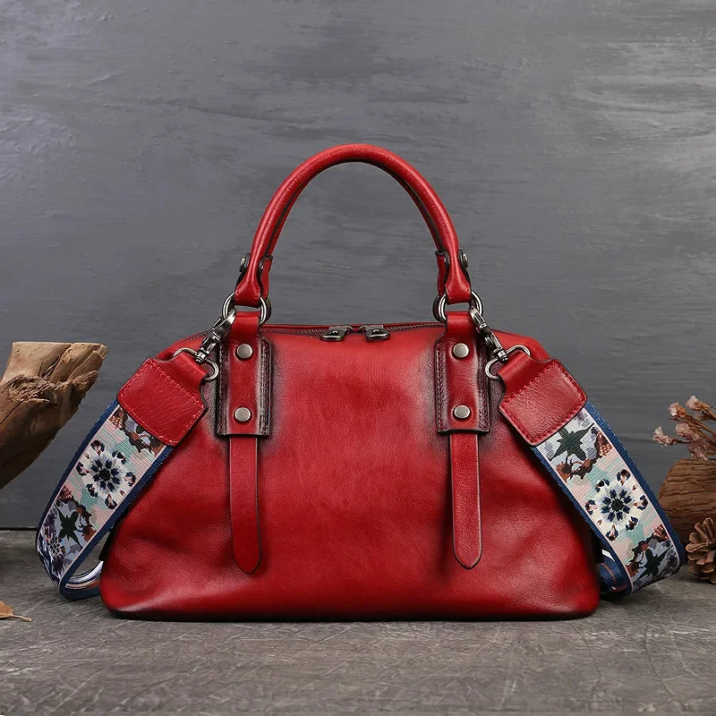 New Fashion Boston Women Handbags European Designer cow genuine Leather Shoulder Bags Female Girl Brand Luxury Crossbody Bag