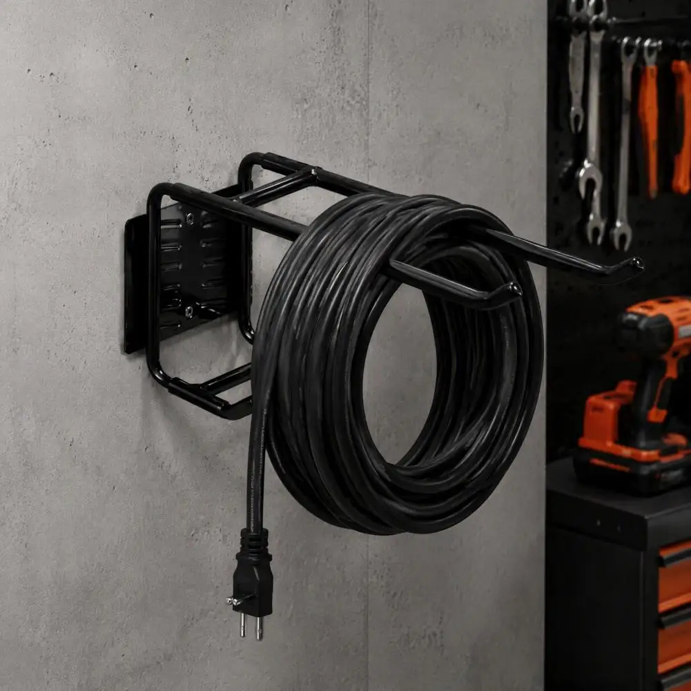 Carbon Steel Garage Hangers Heavy Duty U-shaped Garage Storage Hooks Wall Mounted Utility Hangers for Extension Cords Shovels