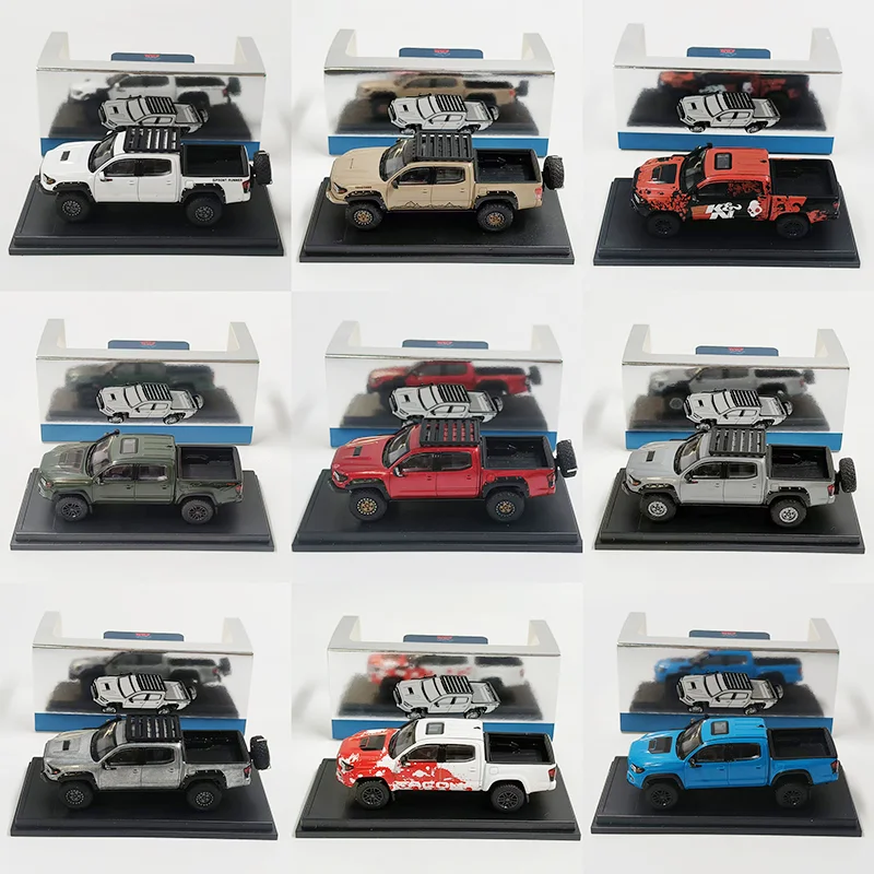 Diecast in scala 1:64 Tacoma Pickup Truck Lega di simulazione Modello di auto Collezione Decorazione Regalo di festa Giocattolo Display statico