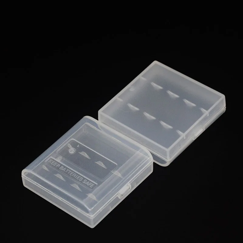 2 4 Slots AA Battery Storage Box Hard Plastic Case Cover Holder Protecting Case With Clips For AA Battery Storage Box