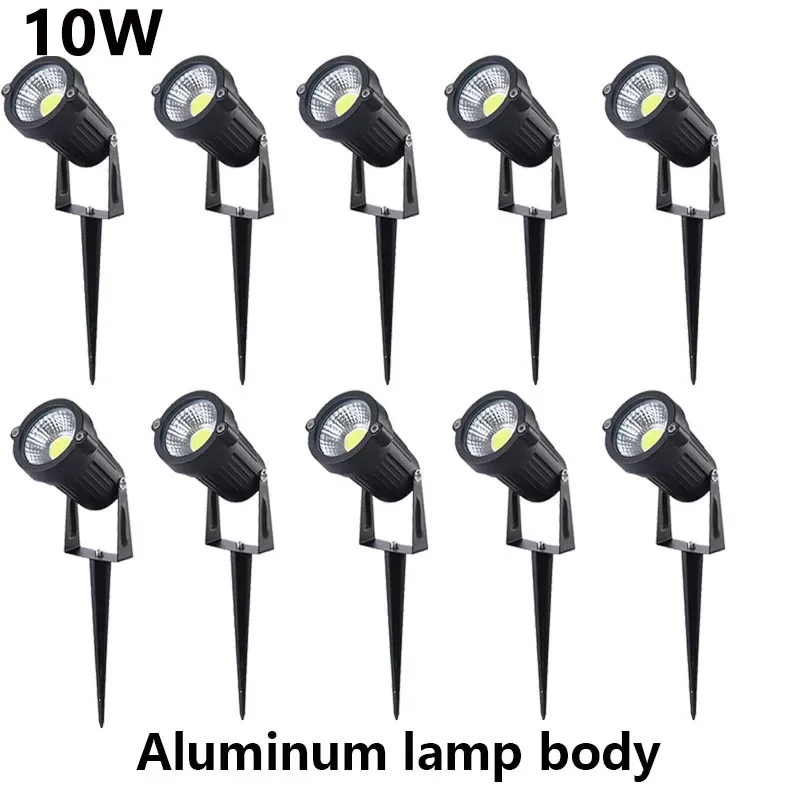 Lampu Taman LED, lampu sorot AC220V 110V DC12 pencahayaan taman teras tahan air luar ruangan 5W 10W 15W