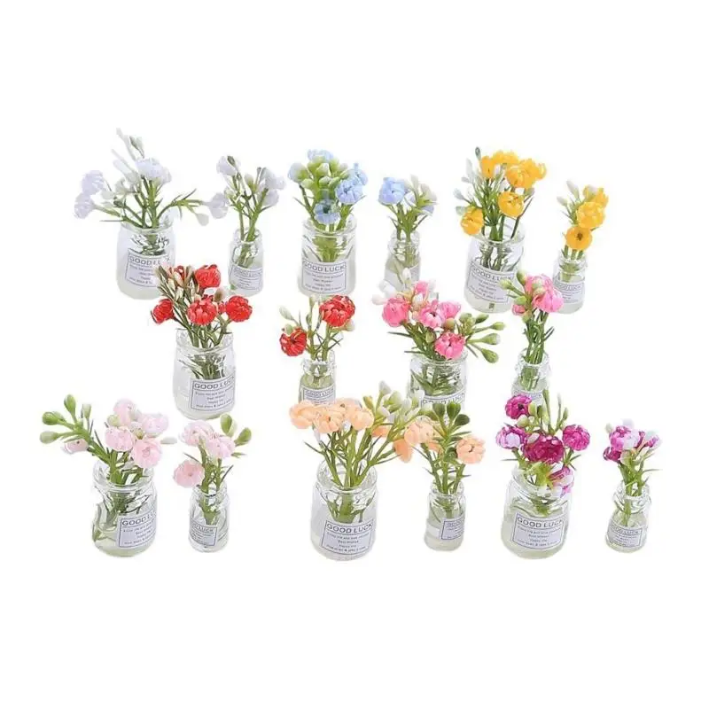 

31BC Center Console Mount Greenery Decoration Glow Small Figurines Decors Car Dashboard Miniature Potted Flowers Ornament