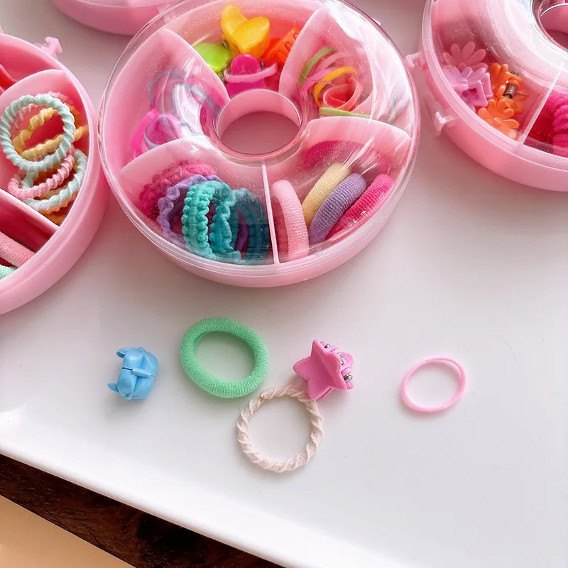 Girls Hair Accessories Set Elastic Hair Ties Candy Colorful Baby HairClips Elastic HairBands New Headwear for Baby Girl Child