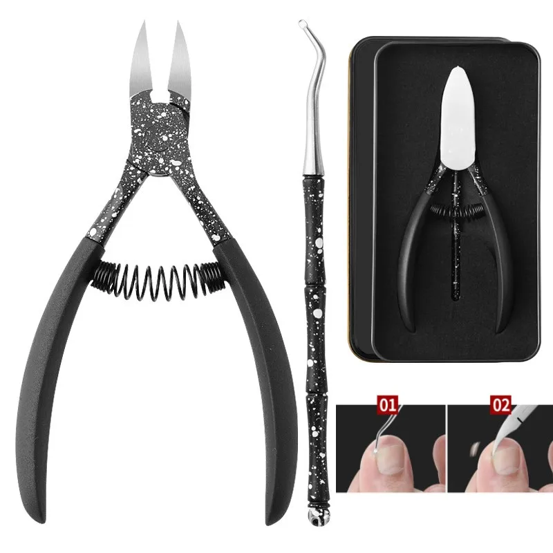 

Stainless steel nail clippers trimmer Ingrown pedicure care professional Cutter nipper tools for feet toenail paronychia improve