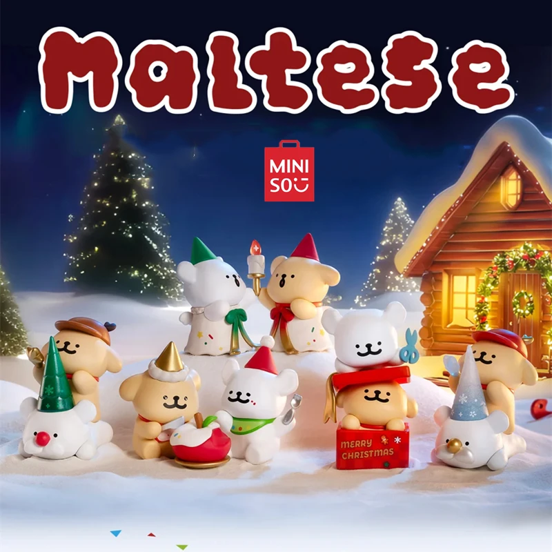 MINISO Blind Box Maltese Starlight Series Model Cute Desktop Atmosphere Decorative Ornament Children's Toy Figure Birthday Gift