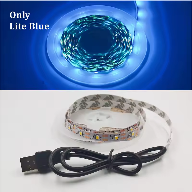 5M USB LED Strip Light 5V 3528 1 Meter 5 Meter Warm Cool White Pink Green Blue Red SMD Ribbon Ceiling Cabinet Light waterproof - Image 14