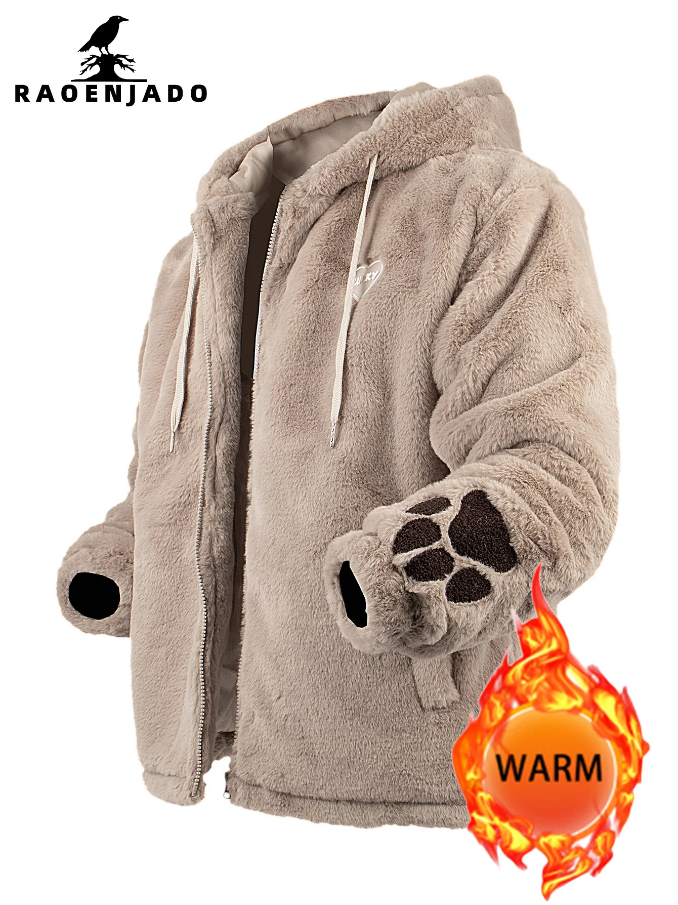 

Мужская флисовая мягкая куртка на молнии с капюшоном, утепленная теплая осенне-зимняя верхняя одежда с карманами, повседневное модное пальто с вышивкой, унисекс