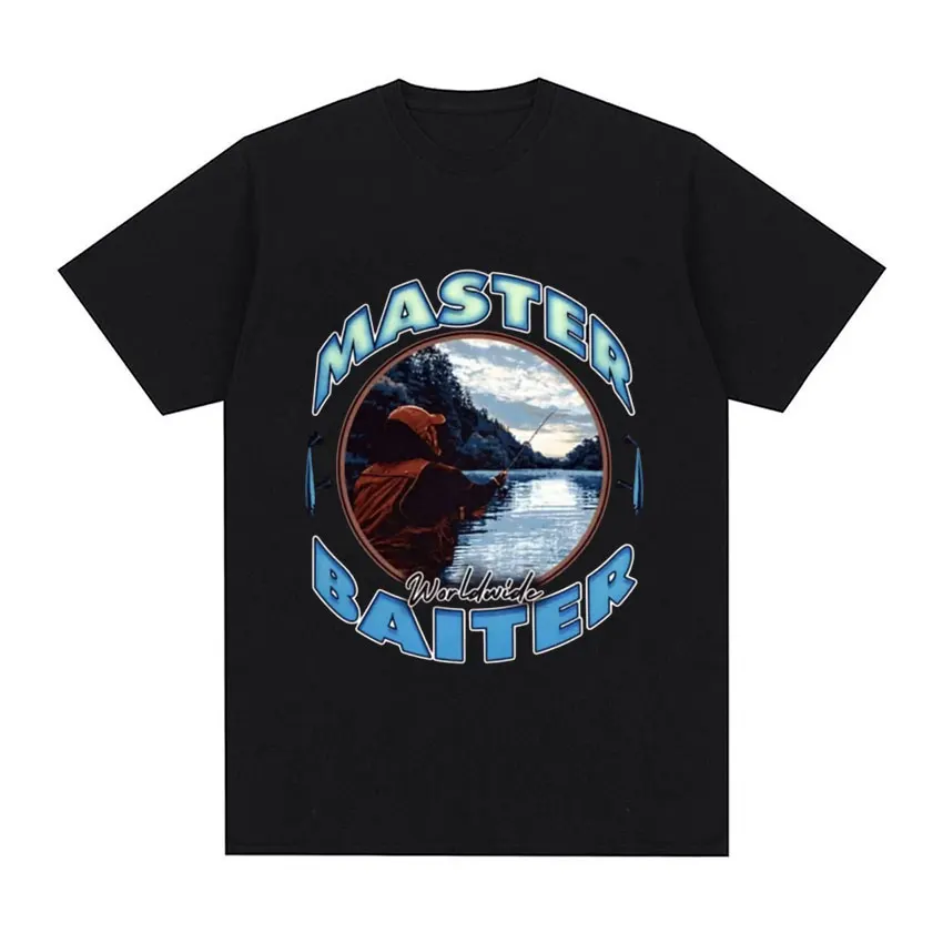 Master Baiter Humor Funny Meme Graphic T Shirt Men Women Casual Cozy 100% Cotton T Shirts Vintage Oversized Short Sleeve T-shirt