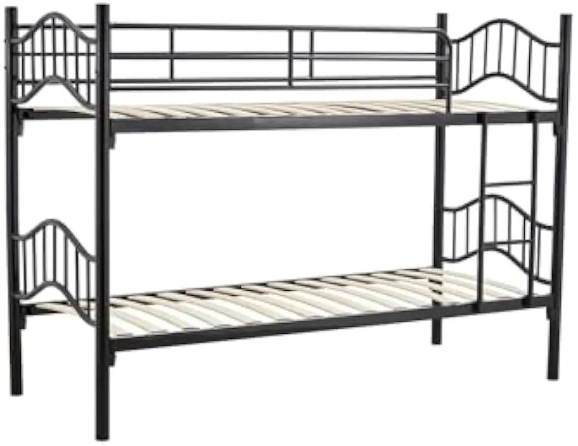 Stock Letto un castello in metallo con doghe in legno, 203x83x145,5 cm