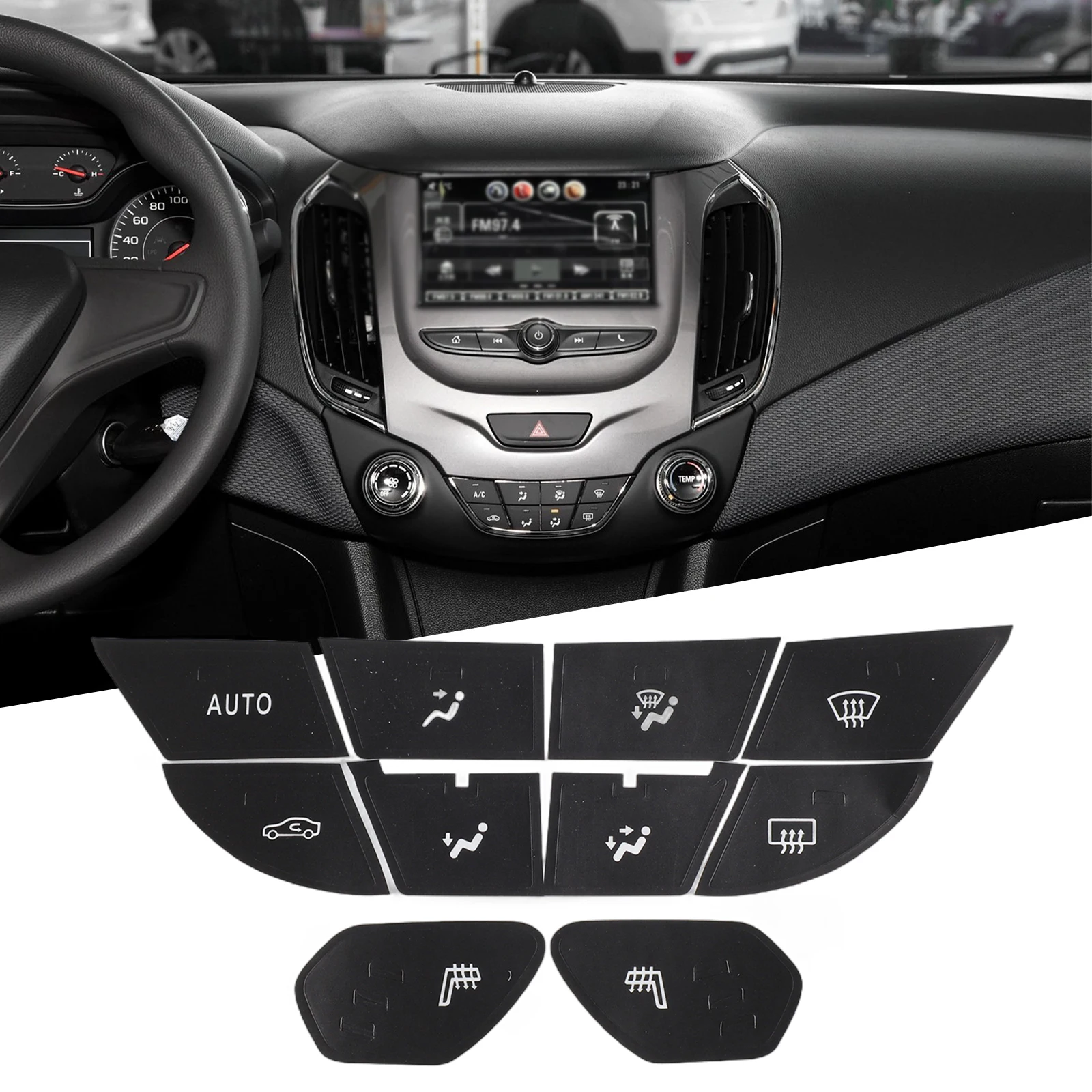 Push Button Decal Repair Sticker Car Easy Installation Parts For Chevrolet For Cruze High Quality Long Lasting