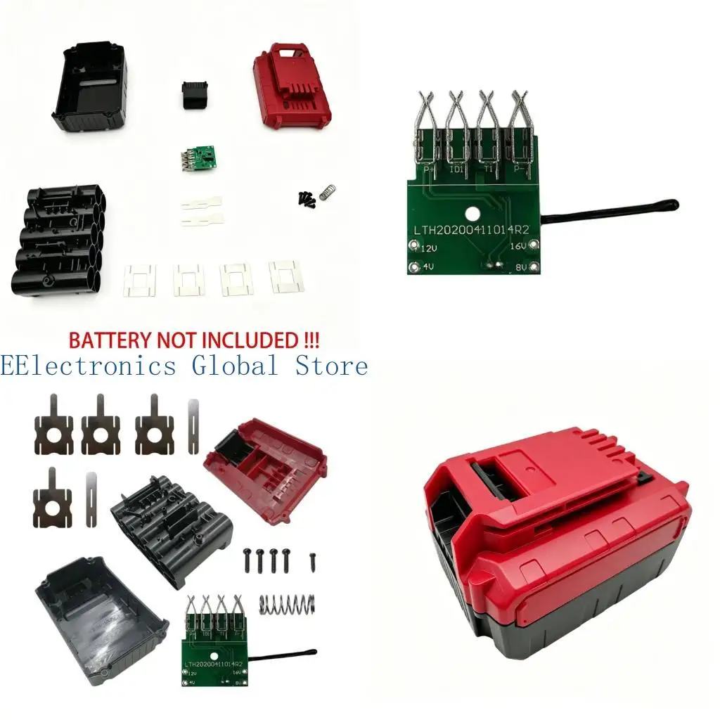 462B Tool Battery Rebuild Housing Kit with 10X18650 Cell Layout, Shell Case, PCB Board and Screws for Porter18V/20V Wireless