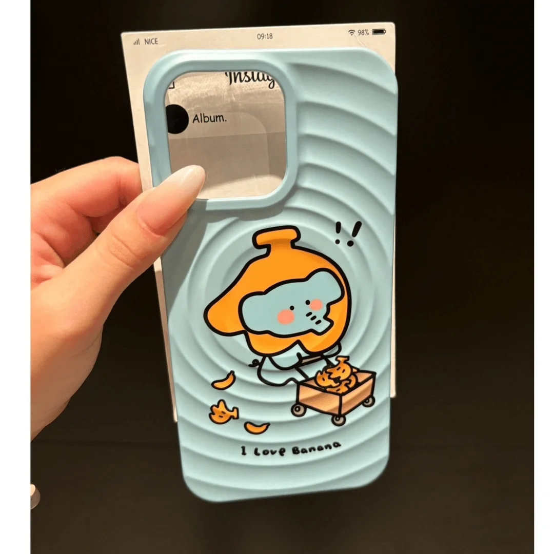 SEIRASSIM cartoon elephant banana phone case for iphone 16 pro max 15 14 plus 13 11 12 silicone cover for iphone xr xs x bumper