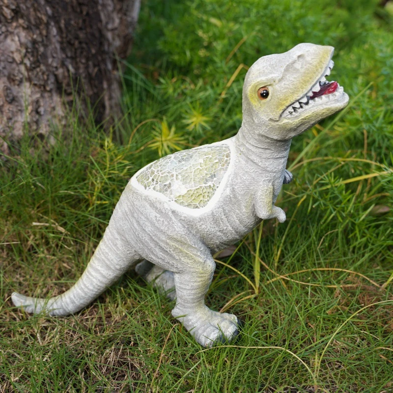 Simulated Dinosaur Solar Lamp Resin Animal Creative Model Toy Tyrannosaurus Rex Personalized Ornament Children's Gift