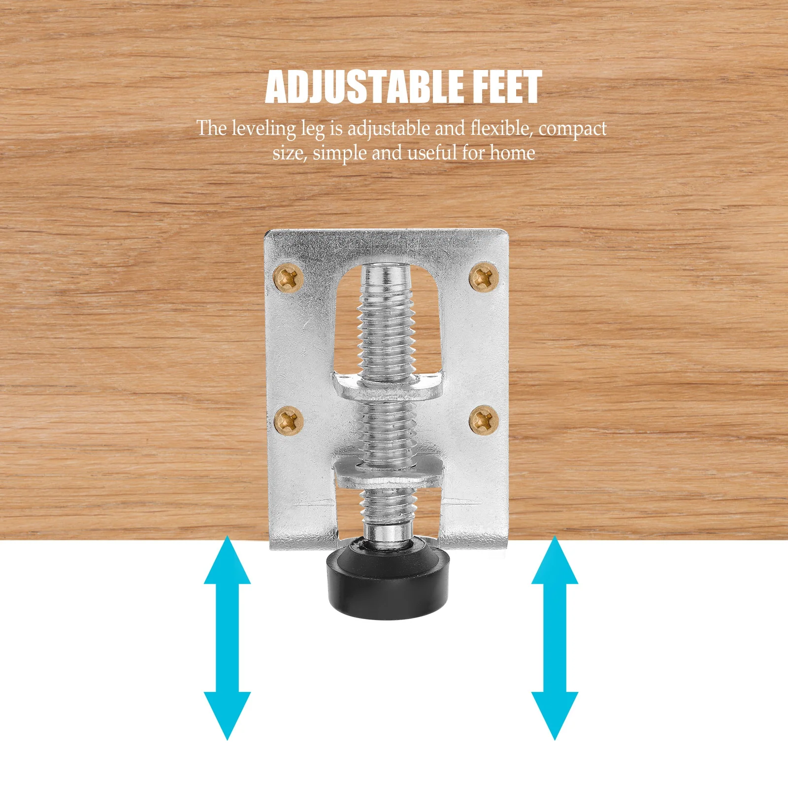 4 Pcs Wardrobe with Adjustable Legs Furniture Leveling Foot Leveler Bracket Accessories for Workbench Feet Steel Cabinet Office