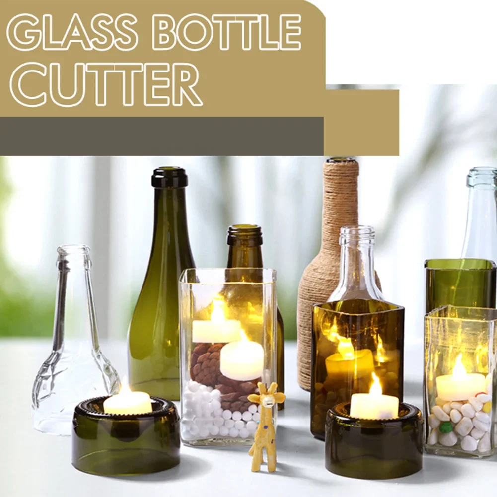 Glass Bottle Cutter Universal Adjustable DIY Sizes Metal Glassbottle Cut Machine Wine Bottles Crafting Decorations Cutting Tools