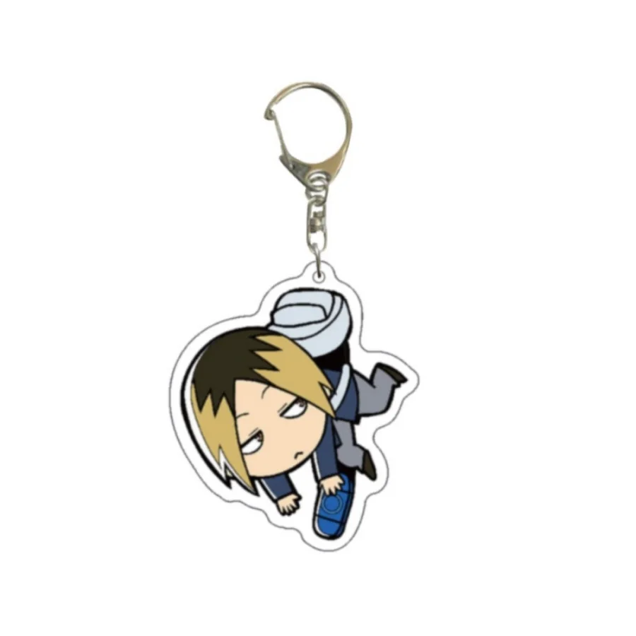 8 قطعة أنيمي Haikyuu الطرفية سلسلة مفاتيح مصنوعة من الأكريليك كاجياما توبيو هيناتا شويو حلقة رئيسية على ظهره سحر مزدوج الوجهين لمحبي