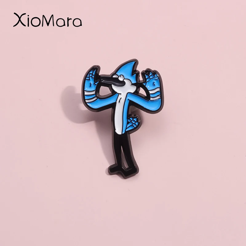 Pin esmaltado de animación de comedia de fantasía, broche de lentejuelas de la serie Blue Jay Bird Of TV, insignia de mochila de solapa, regalo de joyería