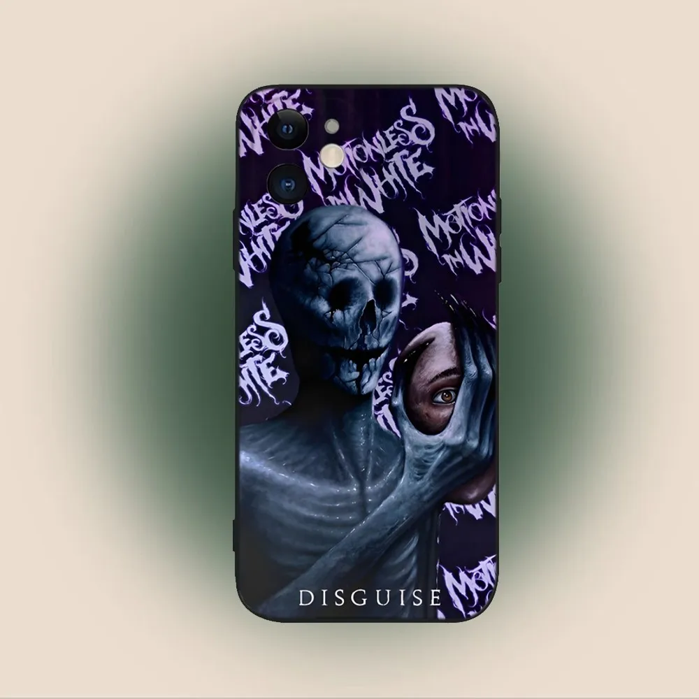 Motionless In White  Phone Case For iPhone 15,14,13,12,11,Plus,Pro Max,XS,X,XR,SE,Mini,8,7 Soft Silicone Black Cover