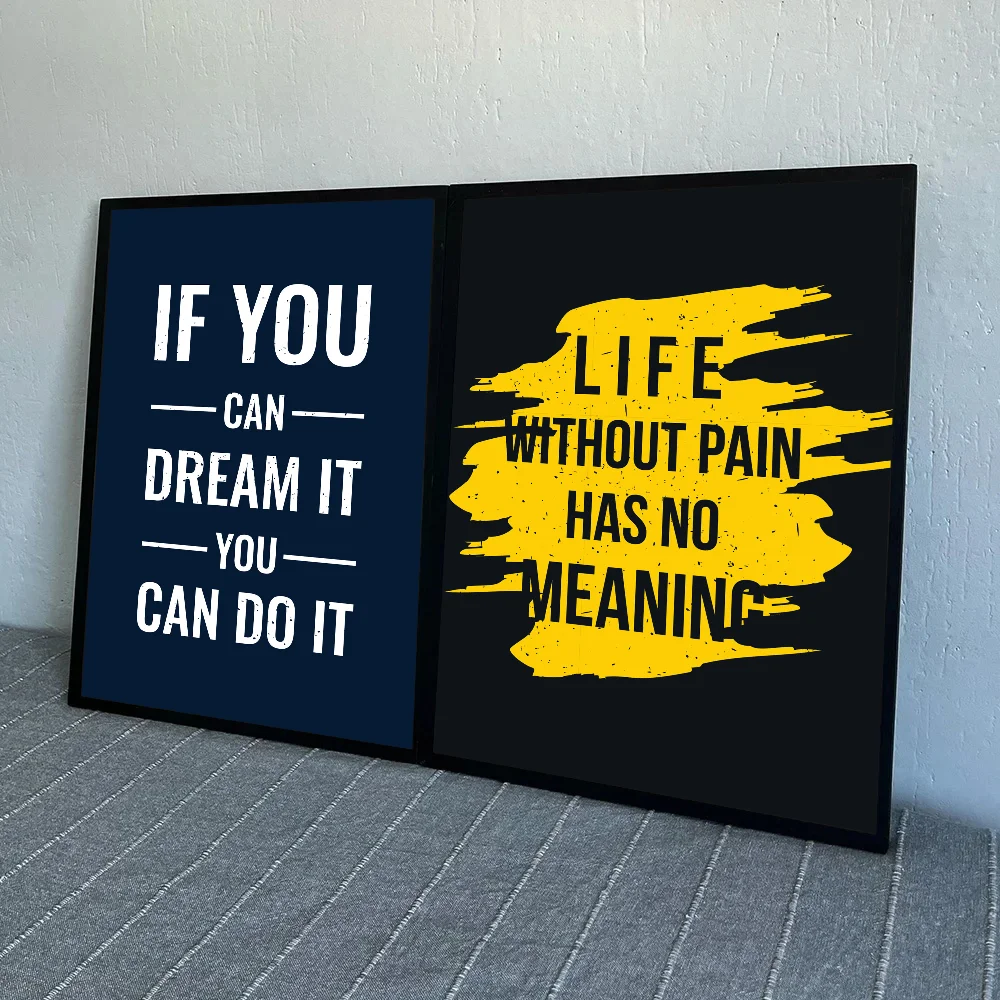 1pc Motivational Quotes Success Poster HD Posters Home Room Bar Cafe Decor Art Wall Painting Picture