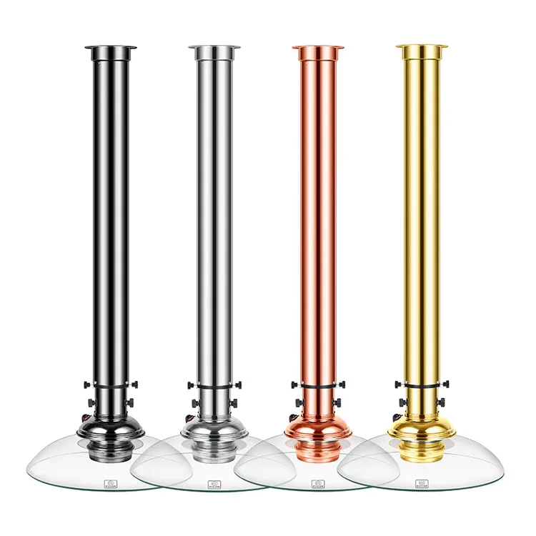 Commercial Indoor Smoking Hard Pipe Stainless Steel Korean BBQ Exhaust Pipe Pipe with Round Glass Lampshade