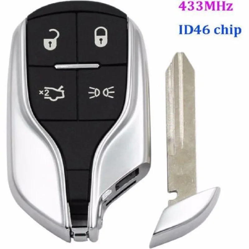 Car Remote Key FCC M3N-7393490 ID46 PCF7945A Chip Compatible with Maserati Ghibli Quattroporte Levante 2012-2019 With Logo