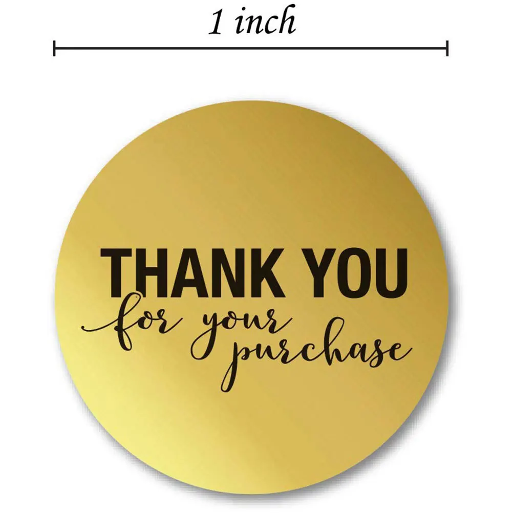 Thank You Sticker Circle Self-Adhesive DIY Wrapping Labels Candy Biscuit Gift Packing Stickers for Stationery