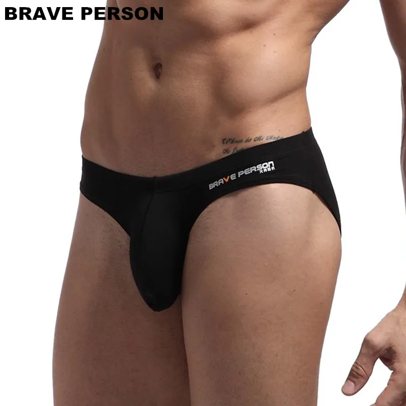 BRAVE PERSON Sexy Men Underwear Briefs U convex Big Penis Pouch Design Men Cotton Briefs for Man Bikini Hot Sale