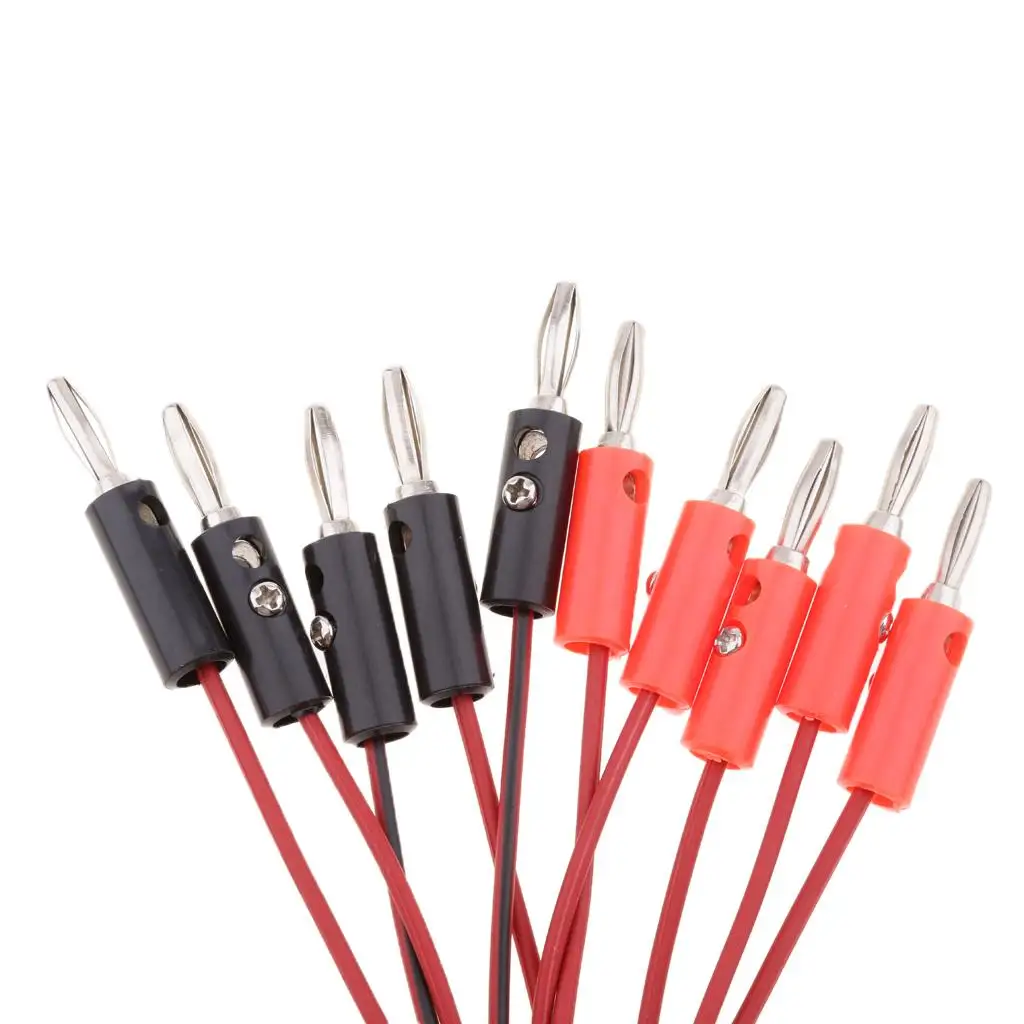 5 Stuks Bananenplug Naar Alligator Clip Test Lead Set, 4Mm Zachte Siliconen Testkabel Voor Multimeter