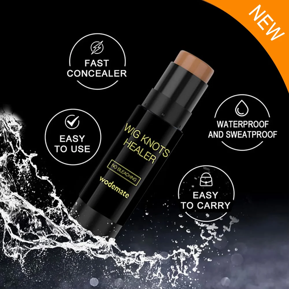 Wodemate Perücke Knoten Heiler Mit Pinsel Wasserdicht Spitze Farbton Stick Tragbare Spitze Färben Concealer Haar Farbe Stick Private Label