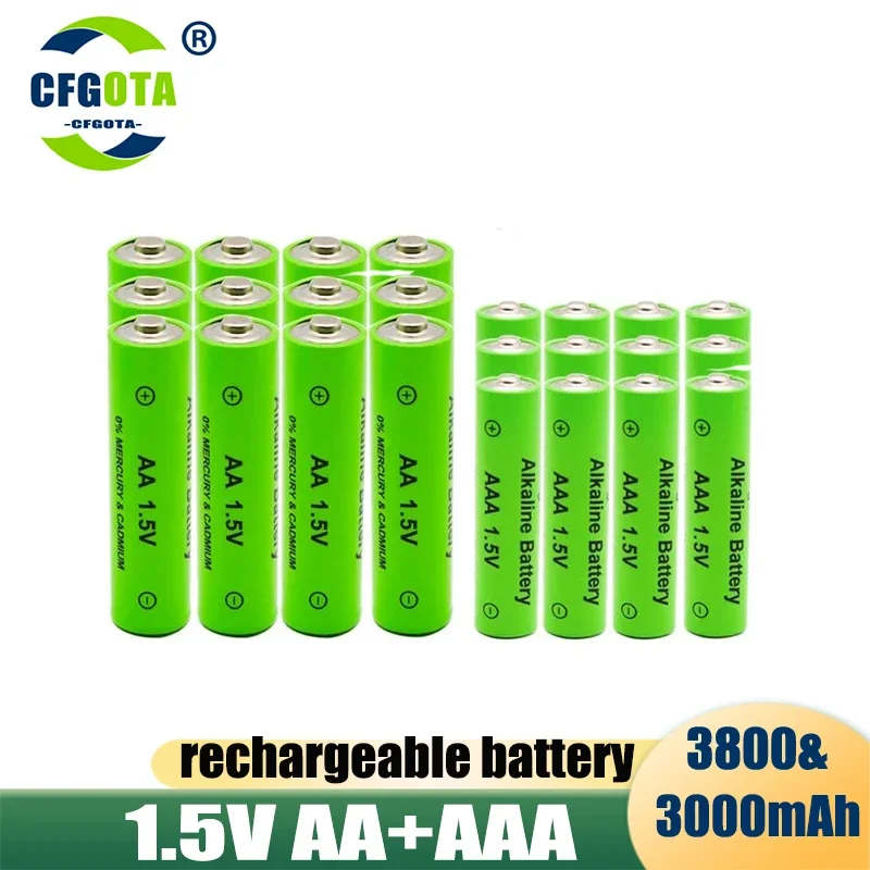 AA 1.5V + 1.5V AAA 3000mah batteria alcalina torcia giocattolo orologio lettore MP3 sostituisce la batteria al nichel idrogeno