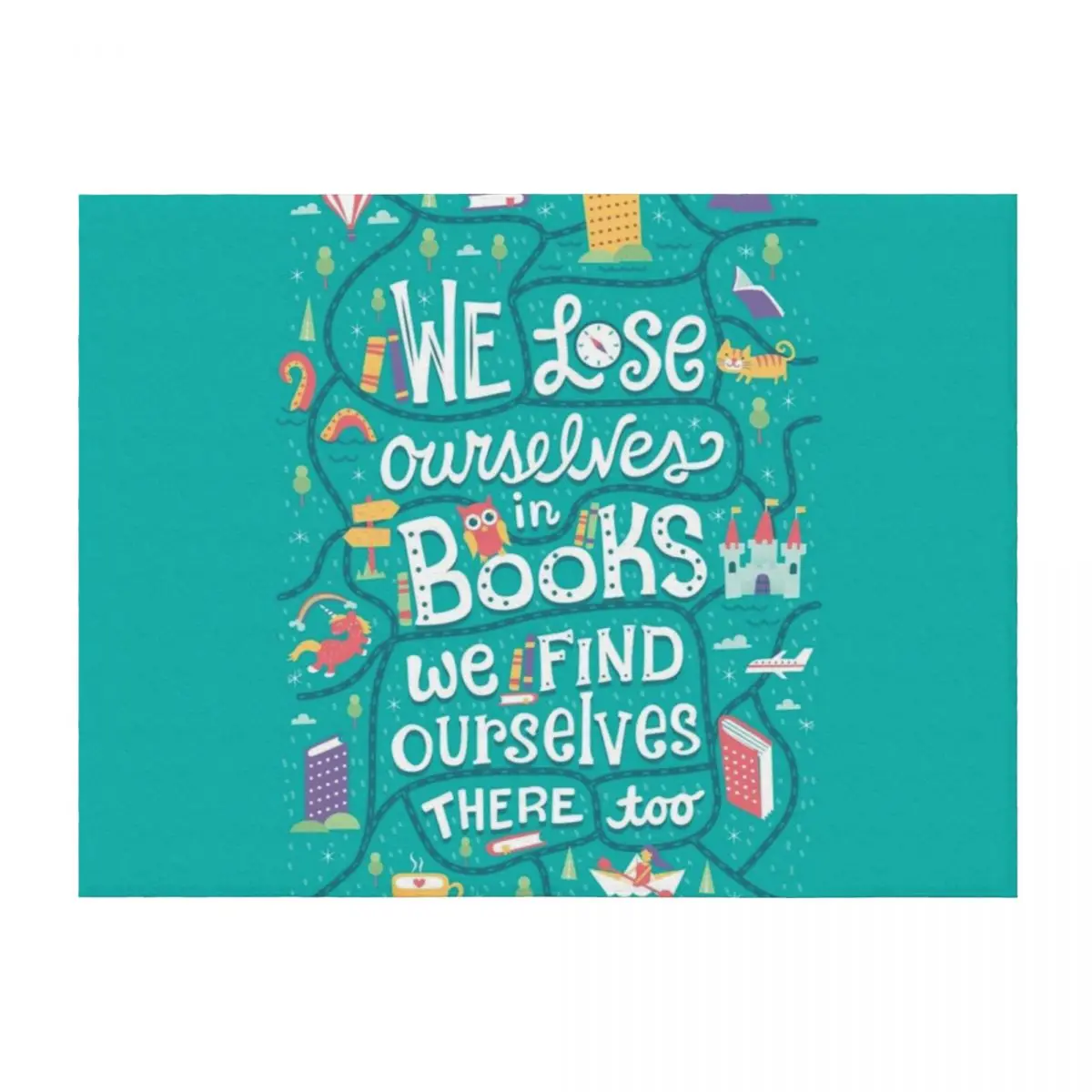 

Lose ourselves in books Throw Blanket warm for winter Kid'S Heavy Sofa Blankets
